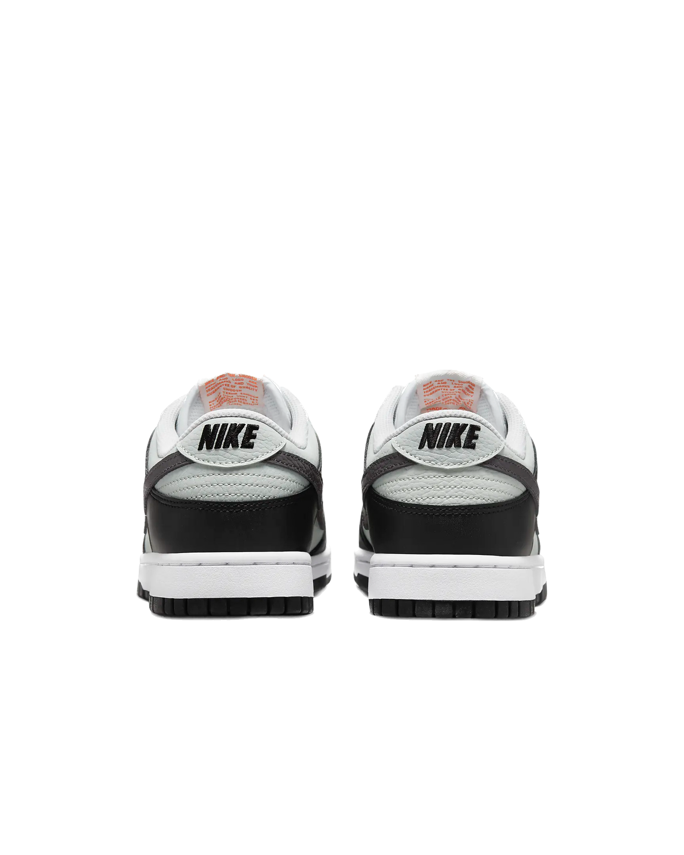 Nike Dunk Low 'Grey Black Orange Mini Swoosh'