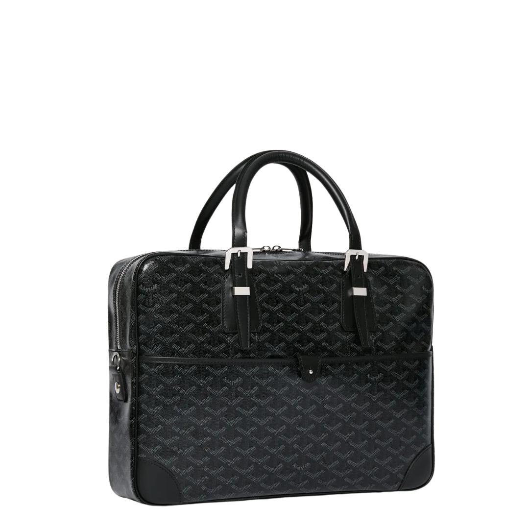 Goyard Ambassade MM Document Case Jet Black