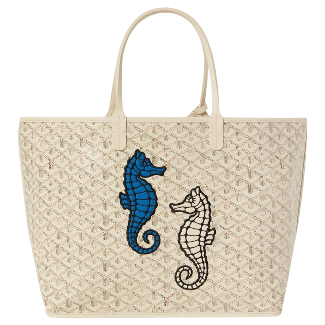 Goyard Anjou Sand PM Seahorse Embroidery Limited Edition