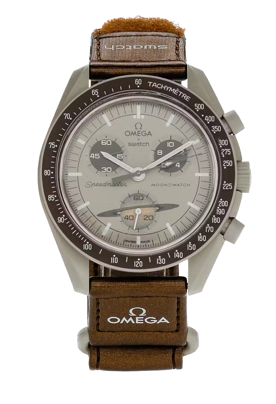 SWATCH X OMEGA BIOCERAMIC MOONSWATCH 'MISSION TO SATURN' SO33T10 (24HR DELIVERY AVAILABLE)