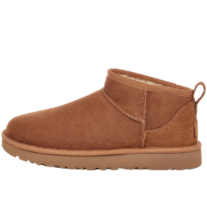 Not On The Shelf - Ugg Classic Ultra Mini Boot 'Chestnut' - A cozy pair of Ugg Classic Ultra Mini Boots in chestnut brown.