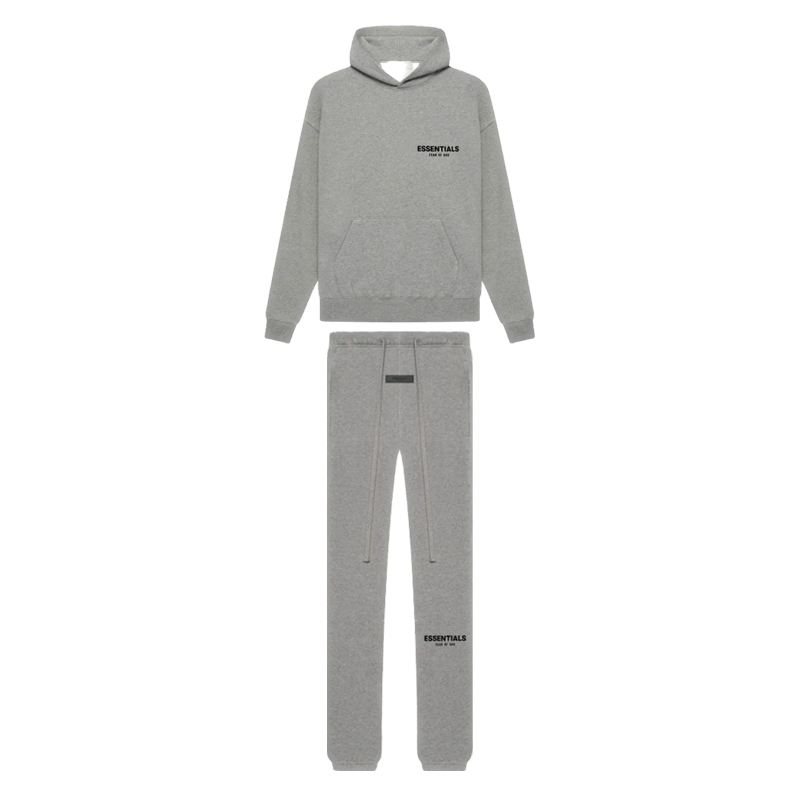 FOG ESSENTIALS TRACKSUIT SET DARK HEATHER OATMEAL SS22 NOT ON THE SHELF