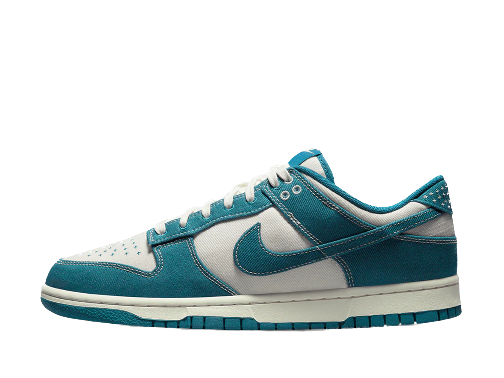 Not On The Shelf - Nike Dunk Low 'Sashiko Industrial Blue' - Nike Dunk Low sneakers in sashiko industrial blue.