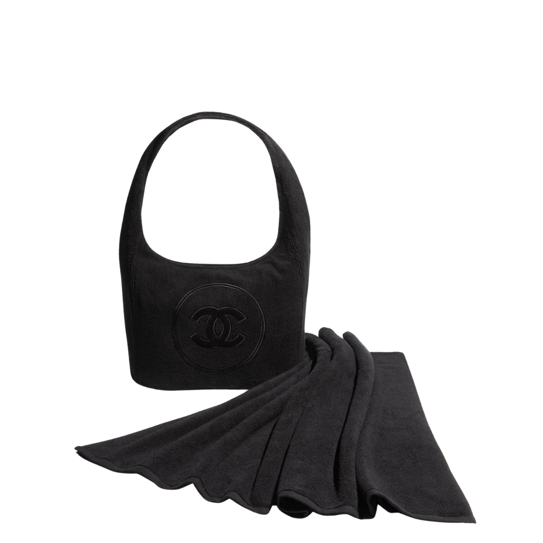 Chanel Coco Beach 2025 Beachwear Set Bag Black