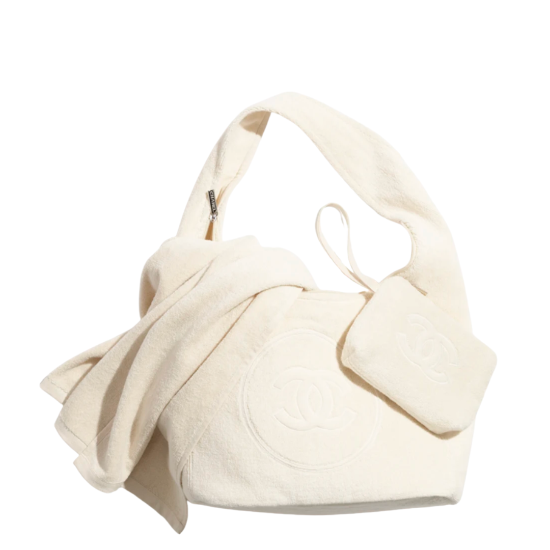 Chanel Coco Beach 2025 Beachwear Set Bag Ivory