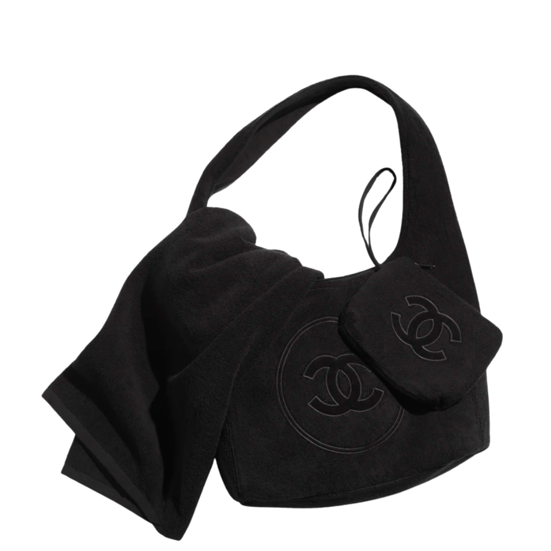 Chanel Coco Beach 2025 Beachwear Set Bag Black