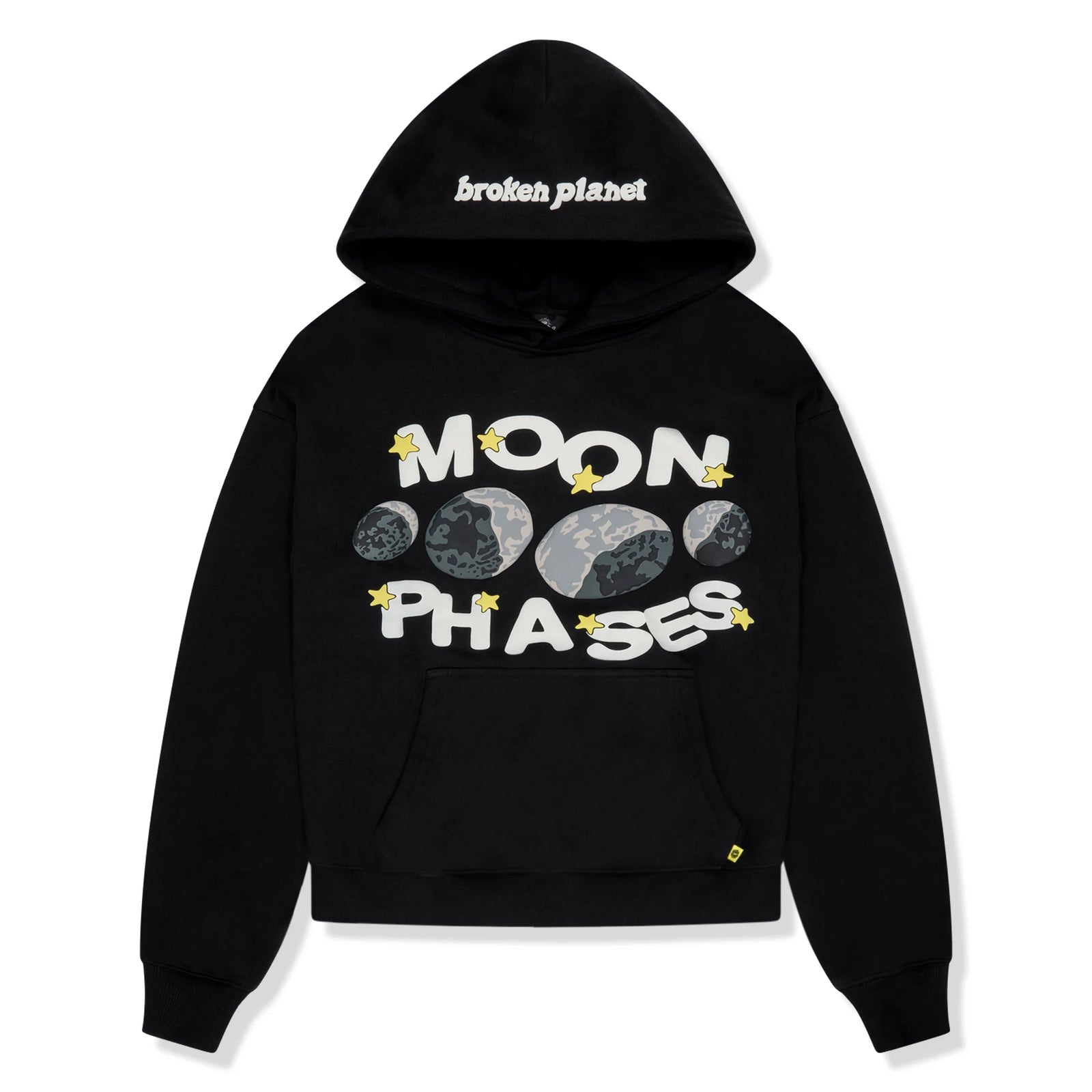 Broken Planet Hoodie ‘Midnight Black Moon Phases’