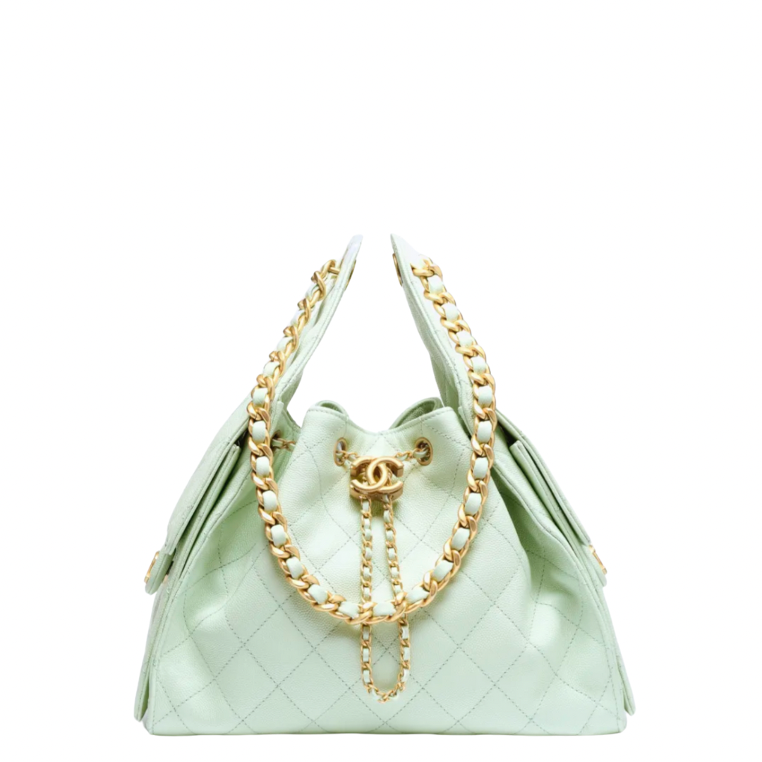 Chanel 25 Small Handbag Hobo Mint Green