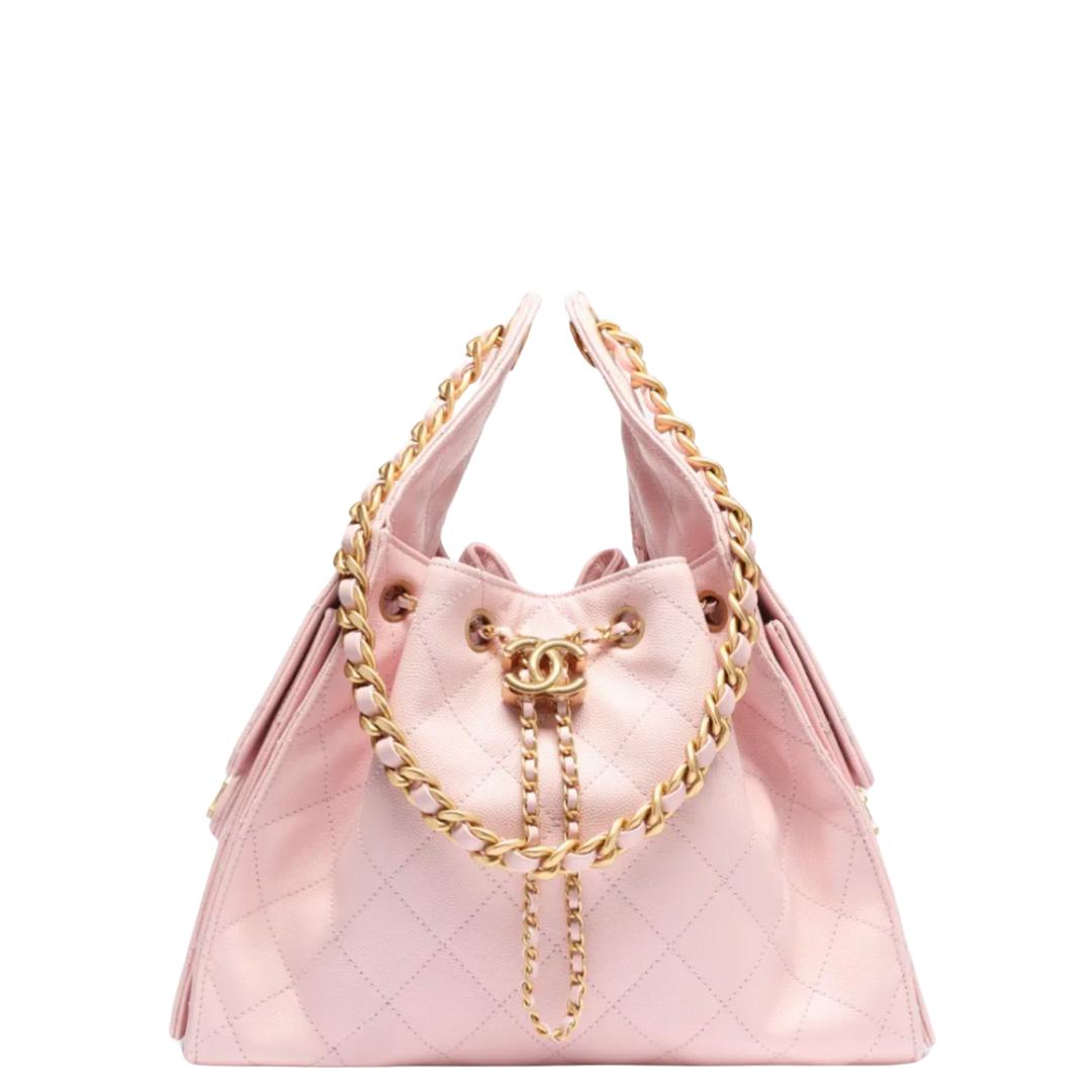 Chanel 25 Small Handbag Hobo Light Pink