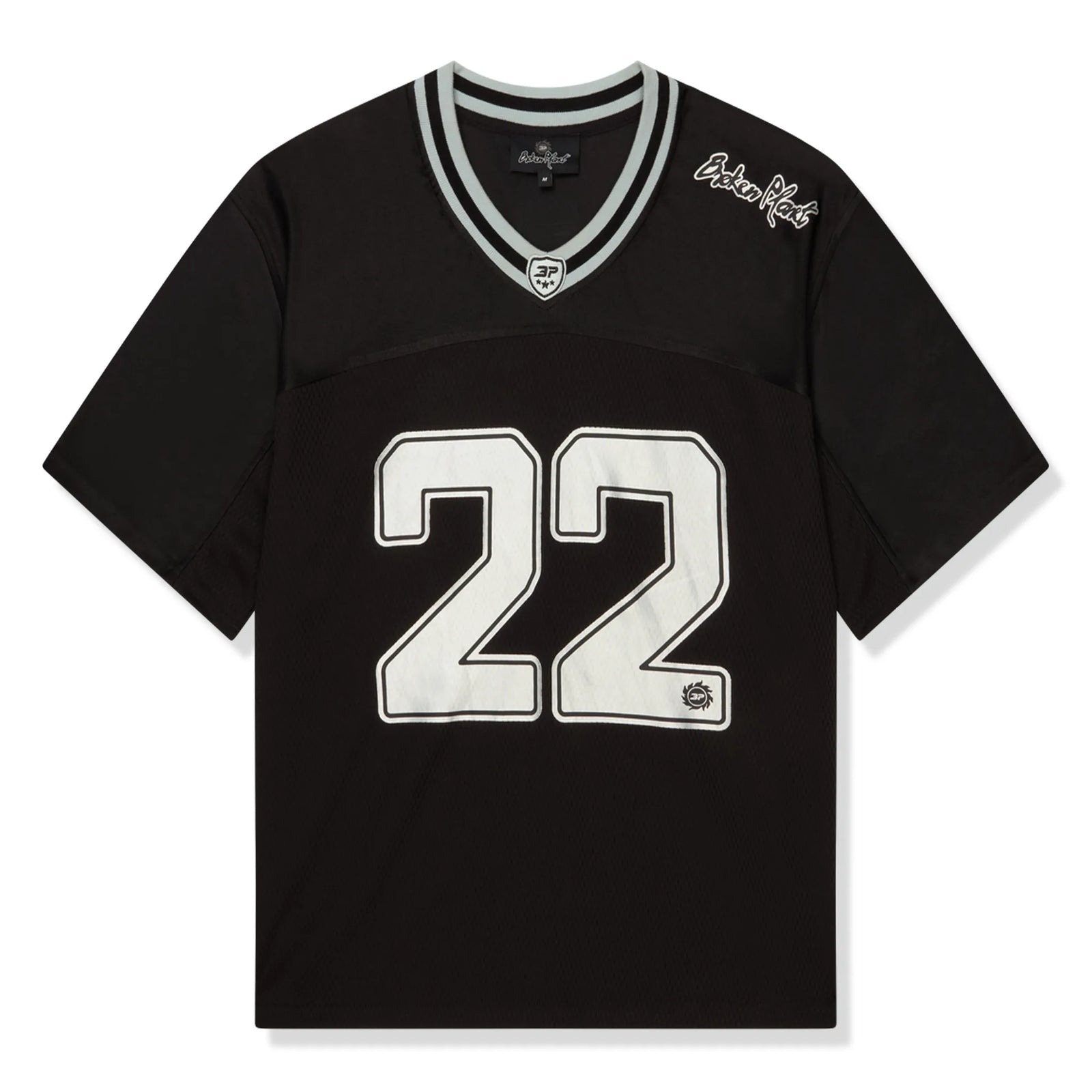 Broken Planet Football Jersey ‘Black Silver’