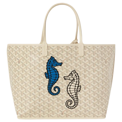 Goyard Anjou Sand PM Seahorse Embroidery Limited Edition