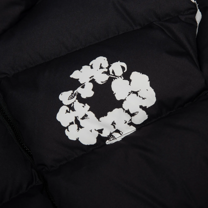 Denim Tears Cotton Wreath Black Puffer Jacket