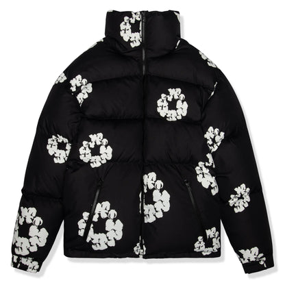 Denim Tears Cotton Wreath Black Puffer Jacket