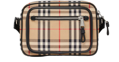 Not on the shelf BURBERRY 'VINTAGE CHECK LEATHER CROSSBODY BAG'